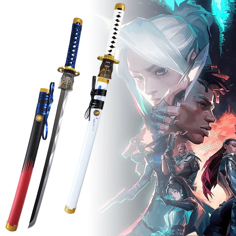 

80-сантиметровая катана Онимару Кунитсунэ, реквизит для косплея по аниме Valorant, нож ниндзя, японская катана в натуральную величину, оригинальная самурайская сабля-игрушка
