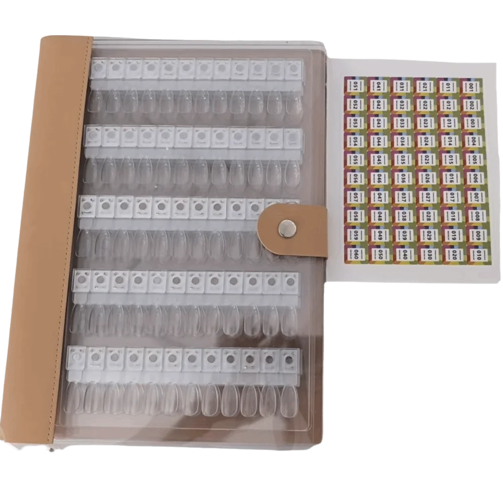 

Magnetic Nail Swatches Book 120 Color Removable Nail Color Display Book No Pattern With Digital Label Nail Sample Display Book