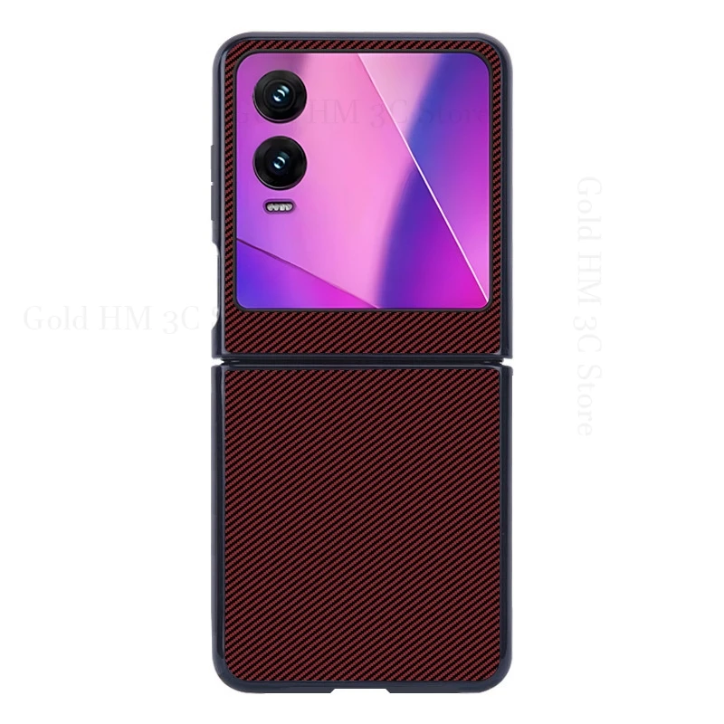 Fundas For Infinix Zero Flip Kevlar Pattern Leather Phone Case For INFINIX Zero Flip Case Hard PC Bumper Tough Protection Cover
