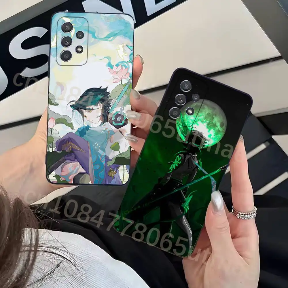 Genshin Impact Xiao Cool Phone Case for Samsung Galaxy A20,21s,22,31,32,52,71,80,A91,5G Colorful Cover Smartphone Pretty
