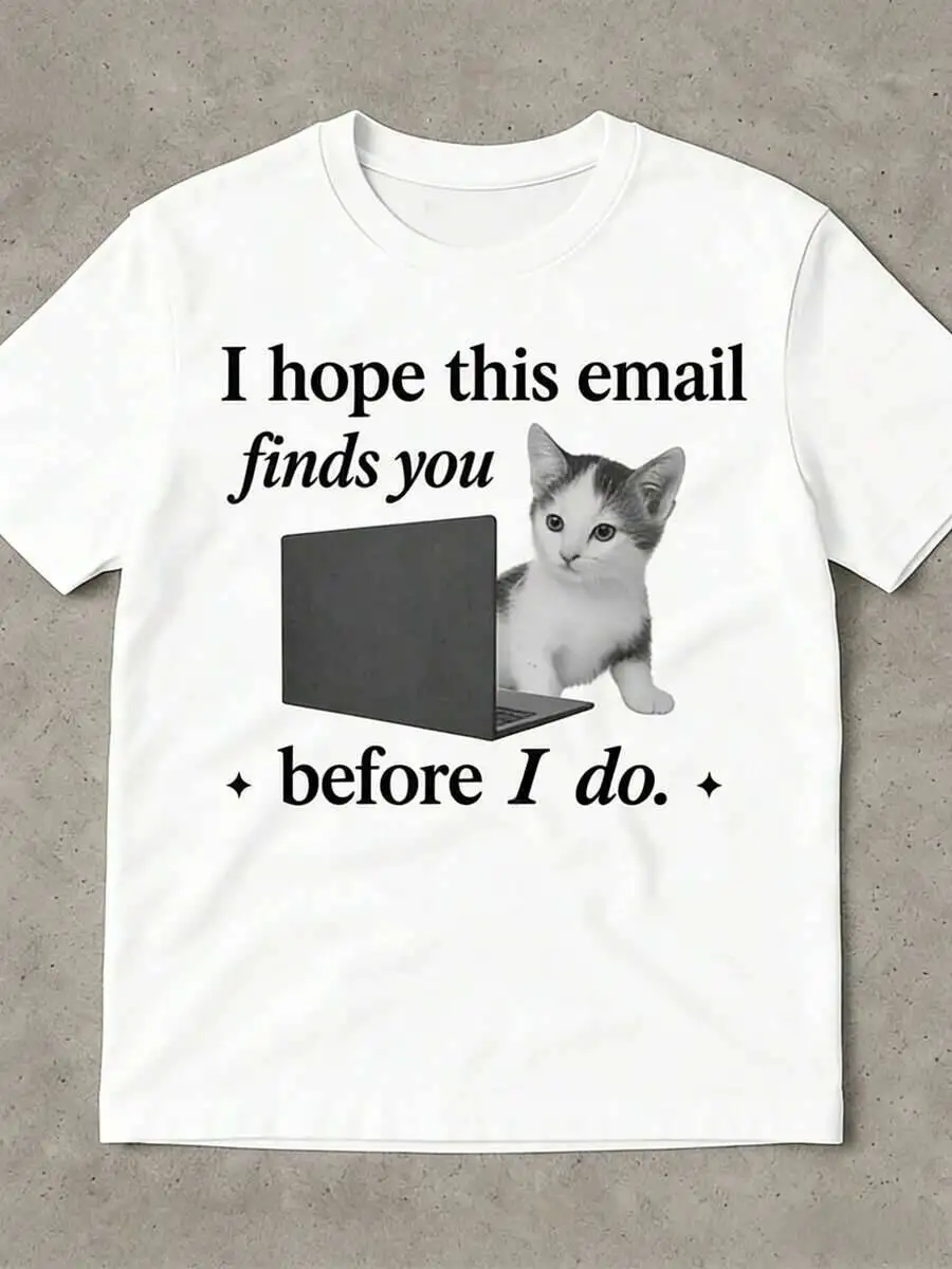 T-Shirts - Includes S, Satirical Funny And Silly Gifts Lovers, Cursed Cat Popular T-Shirts, Pure Cotton, Perfect For Parties,