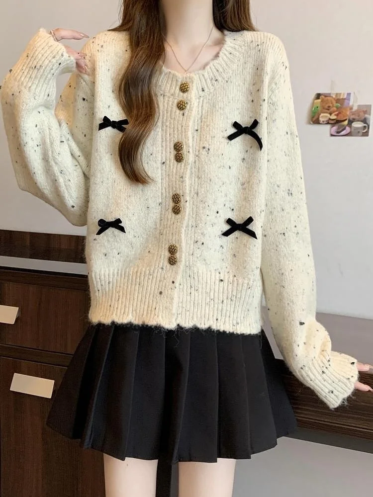 Koreanische Sle Chic ort Strickjacke frauen Herbst Winter Neue Große Größe Fett MM Knoten Pullover Mantel Heißer Feuer Beau