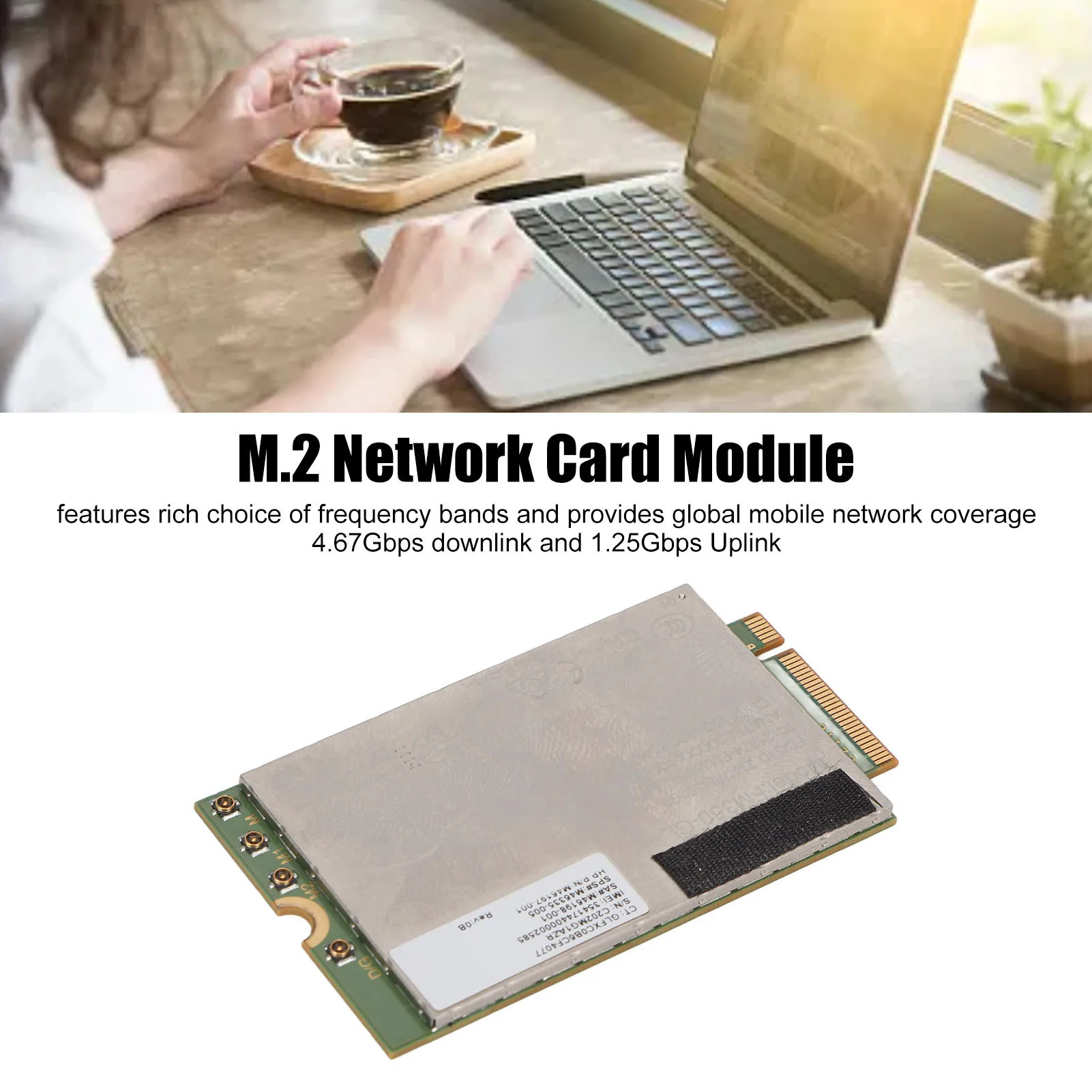 5G LTE Network Card 4.67Gbps Downlink 1.25Gbps Uplink 4x4 MIMO GNSS FM350 GL Network Card for Laptop Desktop