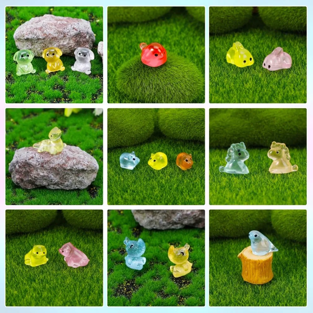 3 Packs 12 Pcs Aesthetic Glow In Dark Mini Animal Mystery Blind Bags, Kawaii Luminous Tiny Resin Animal Charms, Cute Surprise Blind Bag Gift for Teen Girls DIY Craft Handmade Jewelry Making Supplies