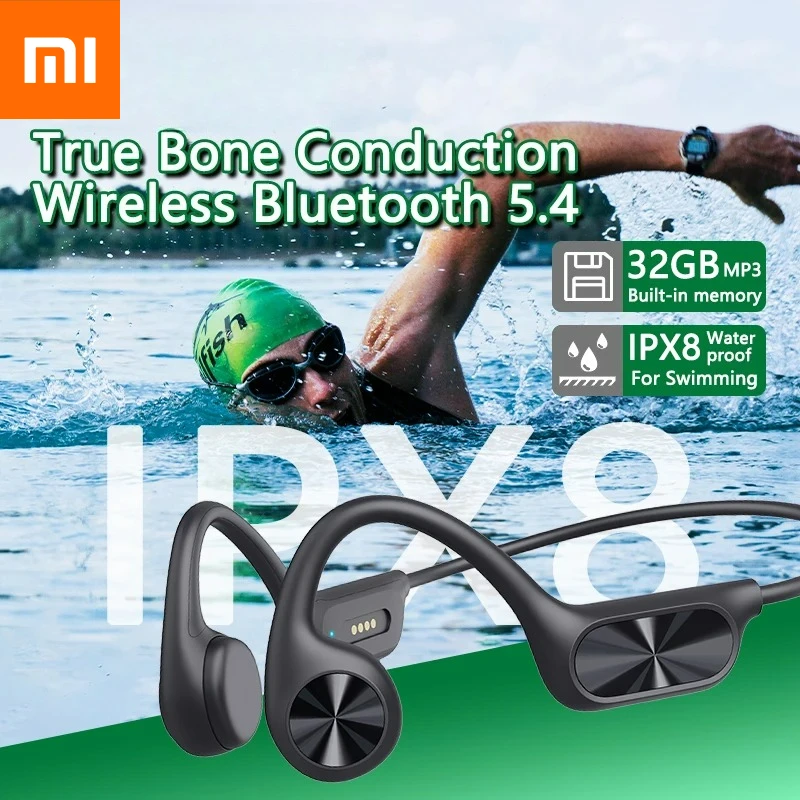 Xiaomi New-X7 Bone Conduction Wireless Headphone Bluetooth 5.4 Waterproof Swim Headset MP3 Player HIFI Music Sports Earphone