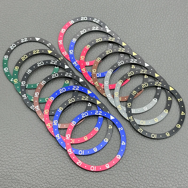38mmX31.5mm SKX Bezel Flat Watch Bezel Inner Ring Fit  SKX007 SKX009 SRPD Case and NH36 NH35 Movements Includes Adhesive Strips
