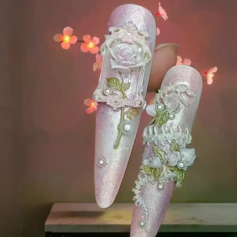 1 قطعة ثلاثية الأبعاد الهيكل العظمي الزواحف مسمار الفن العفن DIY بها بنفسك صالون ملحق سيليكون مسمار تصميم قالب لتصميم مانيكير الإبداعية