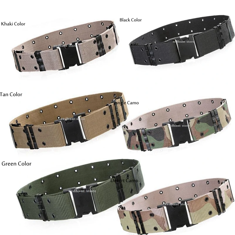 Ajustável Heavy Duty Tactical Segurança Belt, Cinto de resgate militar para esportes ao ar livre e caça, 5,5 centímetros Largura