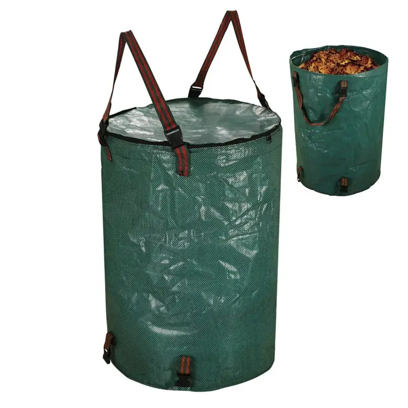 Reusable Lawn and Leaf Bags Waterproof Yard Waste Bag Multipurpose Lawn Leaf Container Large Capacity Leaf Bins For Leaves