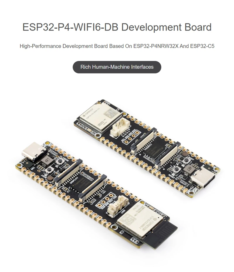 ESP32-P4-WIFI6-DB Development Board Based On ESP32-P4NRW32X&ESP32-C5 Dual-core RISC-V Support AI Voice Interaction