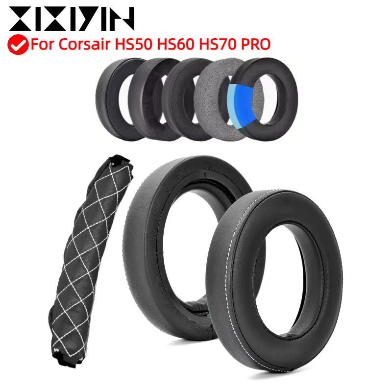

XIXIYIN Replacement Ear pads For Corsair HS50 HS60 HS70 PRO Headphones Memory Foam Ear Cushions High Quality Earpads headset