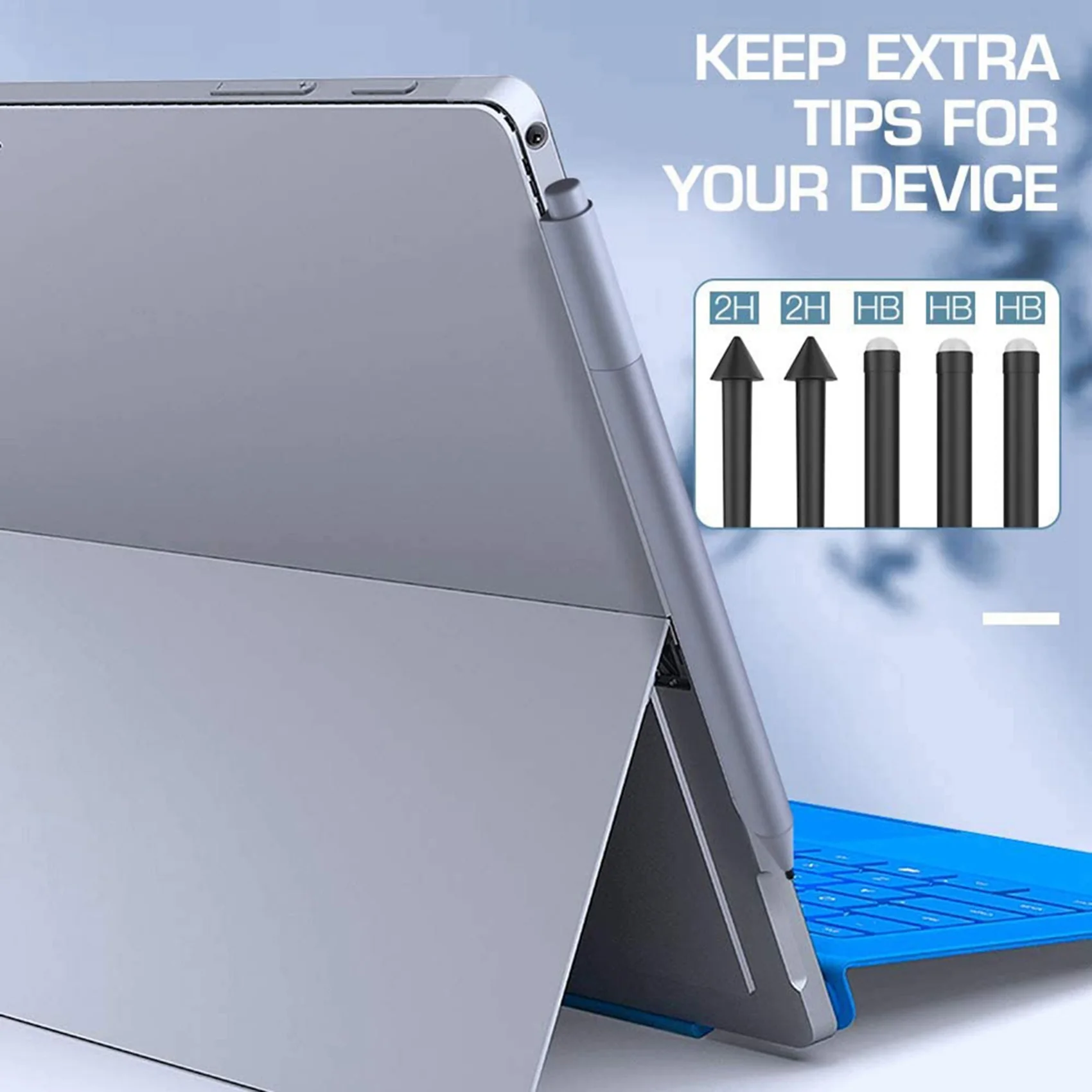 Efficient 5 PCS Pen-Tip Stylus HB HB HB 2H 2H Replacement Kit For Surface Pro 7/6/5/4/Book/Studio/Go