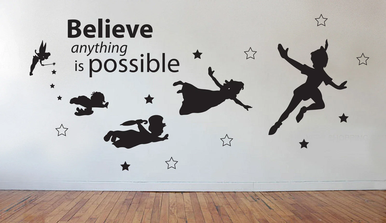 PETER PAN AND FRIENDS FLYING SCENE  Vinyl  Decal Wall Art Sticker removeable decor  self-adhesive