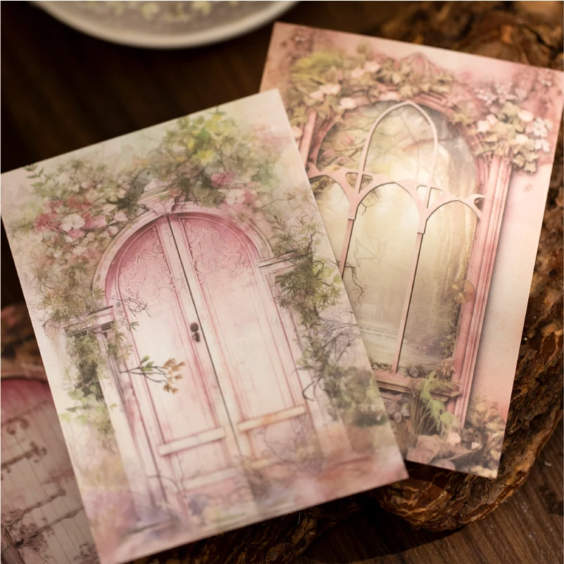 Yoofun 40pcs/lot Vintage Door Beautiful Door Flower Scrapbooking Material Paper DIY Decor Junk Journal Planner Stationery