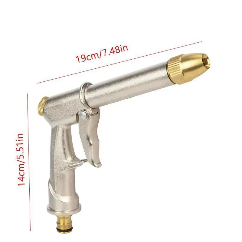 High Pressure Water Spray Gun Metal Metal Nozzle Garden Hose Pipe Lawn Car Wash Sprayer Sprinkler Car Wash Tool Water Guns