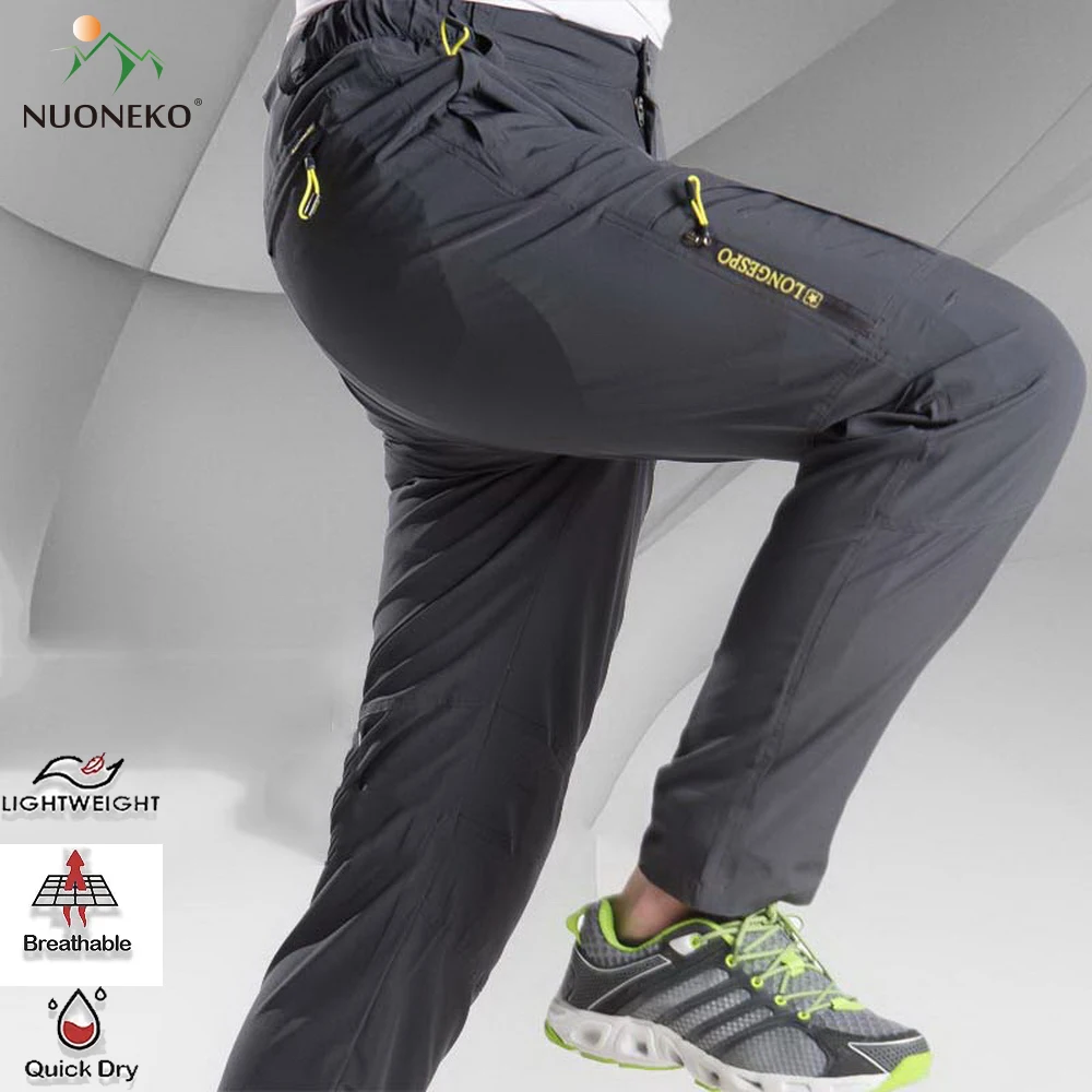 NUONEKO Stretch spodnie do pieszych wędrówek pieszych męskie letnie oddychające szybkoschnące spodnie outdoorowe męskie wspinaczka górska wędkarstwo spodnie trekkingowe PN44
