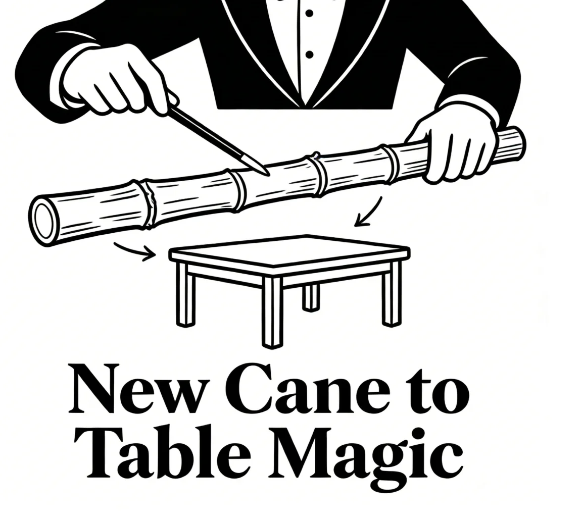 

Новый фокус с тростью, превращающейся в стол, без необходимости использования шляпы, иллюзионный реквизит для сценических и уличных представлений фокусников