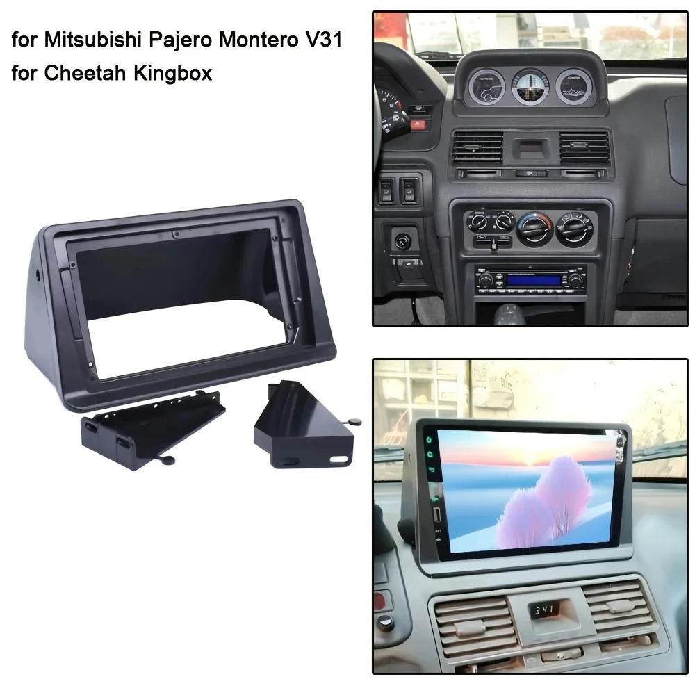 2 Din 9 Zoll/7 Zoll Autoradio-Einbaurahmen für Mitsubishi Pajero Montero V31 Cheetah Kingbox Stereo-Rahmenplatte Adapter Navigationspanel – Detail 6