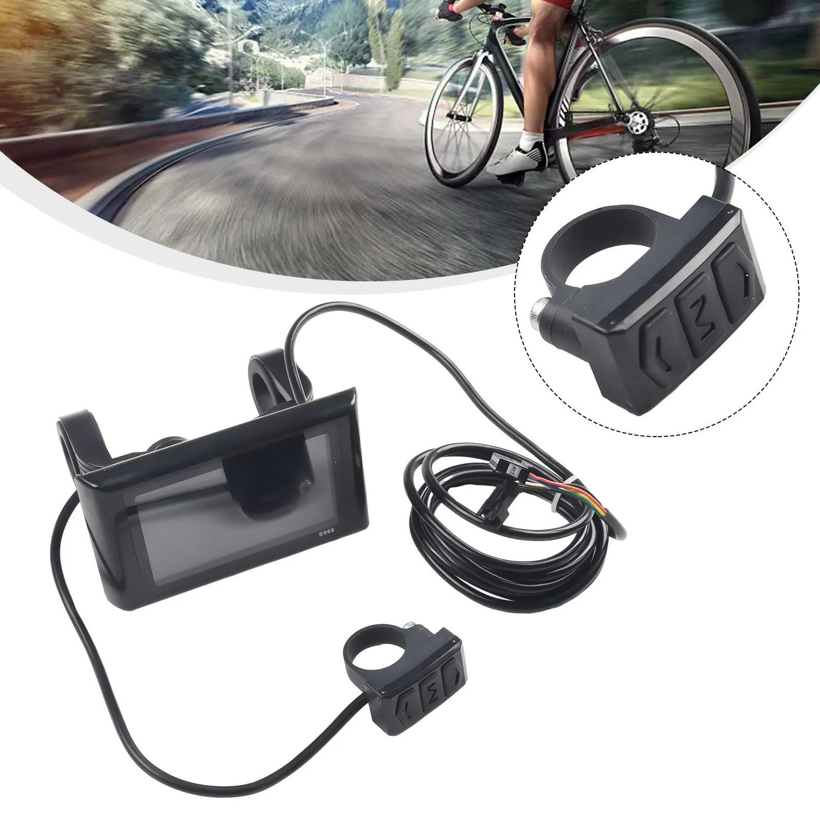 

24-72V Electric Bicycle Diaplay LCD-S966 Colorful Display Control Panel Suits For Agreement No.2 E-bike E-scooter Dashboard