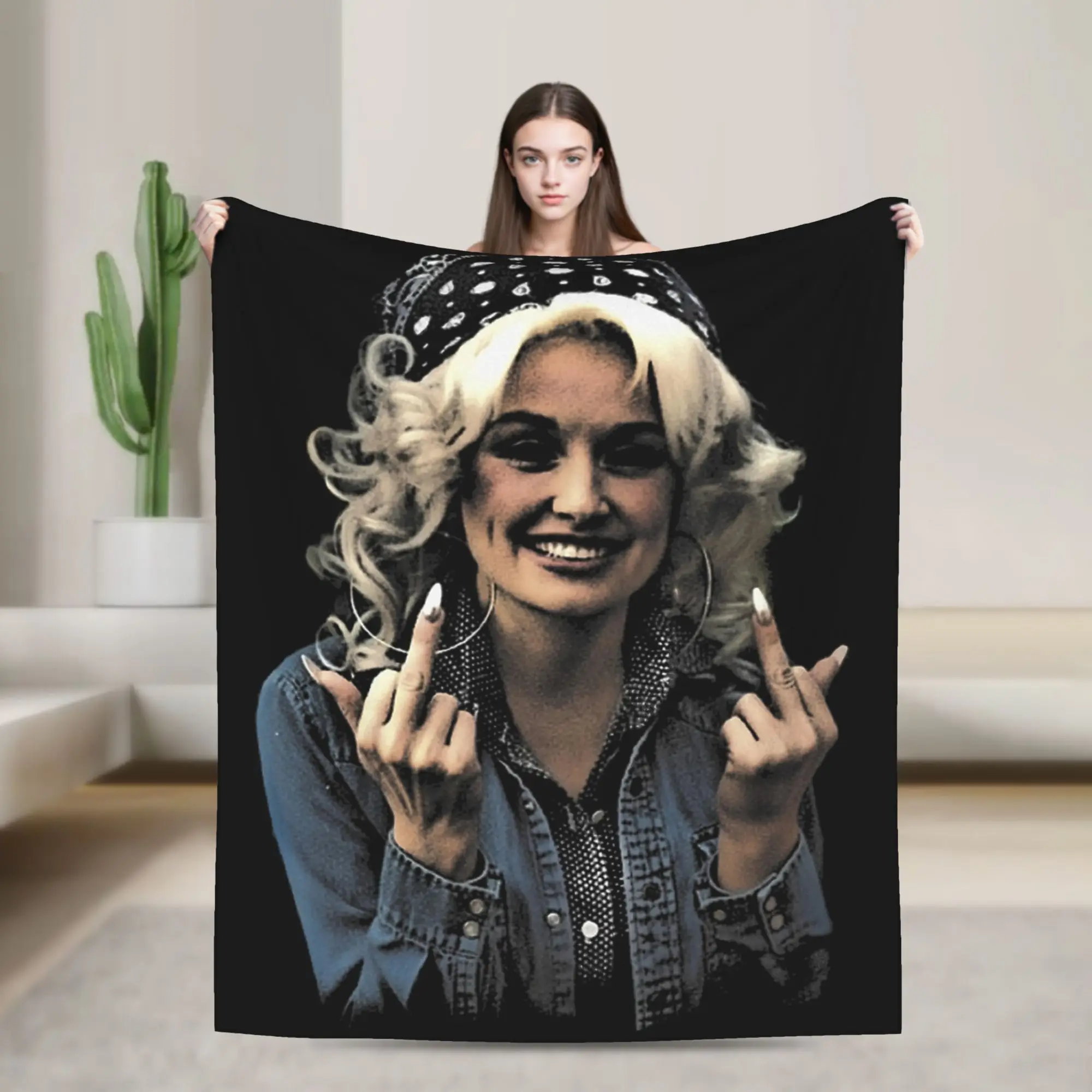 RIP Dolly Parton Print Blanket For Men Women Super Soft Cozy  Throw Blankets for Sofa 50x60 Inches Multiple Sizes