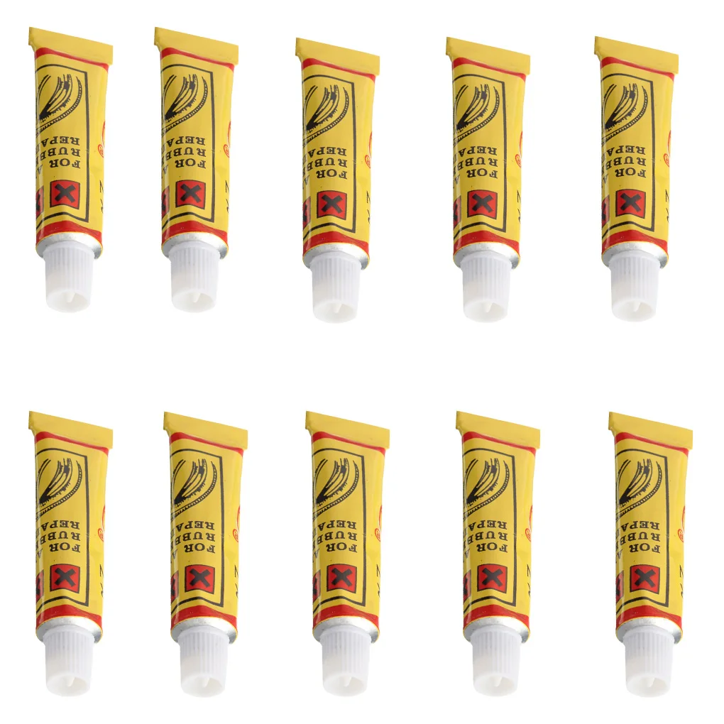 10pcs Bicycle Tire Patch Glue Road Mountain Bike Tyre Inner Tube Puncture Repair Rubber Cement