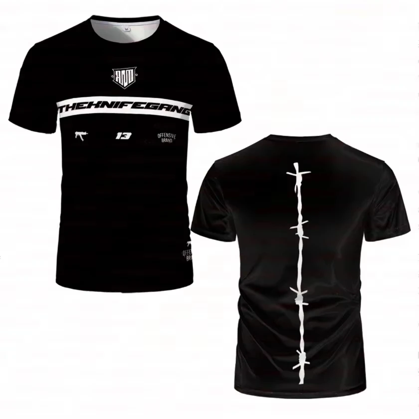 2026 Sommer 3D-Druck Boxen Atmungsaktive Sportbekleidung Herren Damen Kampfsport Outdoor Freizeit Rundhals Kurzarm Herren Oberteile T-Shirt – Detail 11