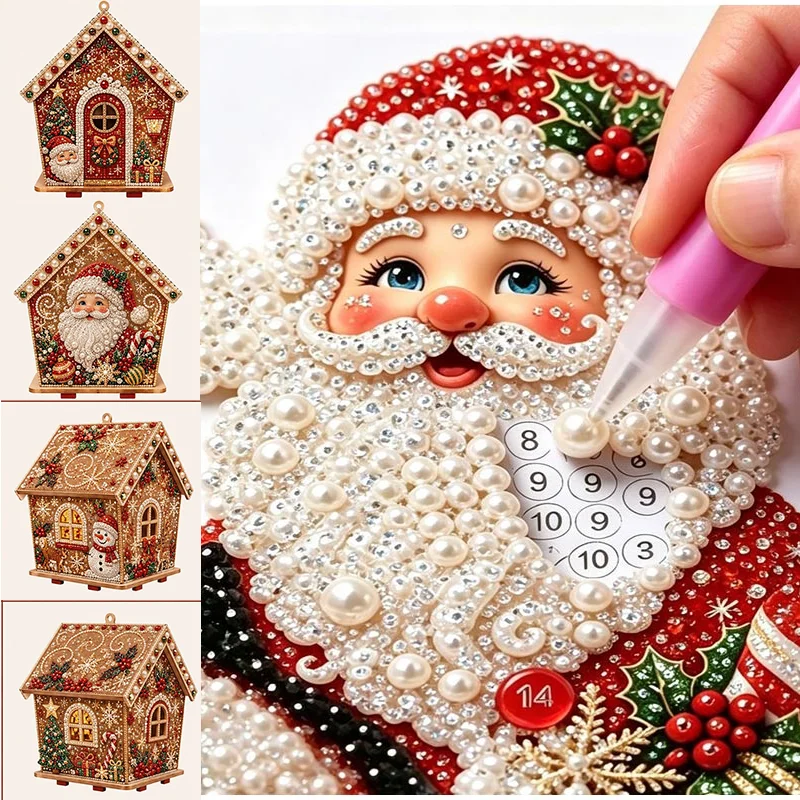 Art And Craft Xmas Tree - Christmas House 3D Diamond Painting Kit