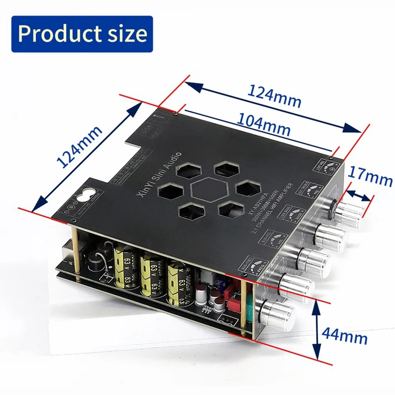 B03B-Audio AS21HPA HIFI Classe 300W X 2 + 600W Estéreo TPA3116 Módulo de placa amplificadora digital Bluetooth