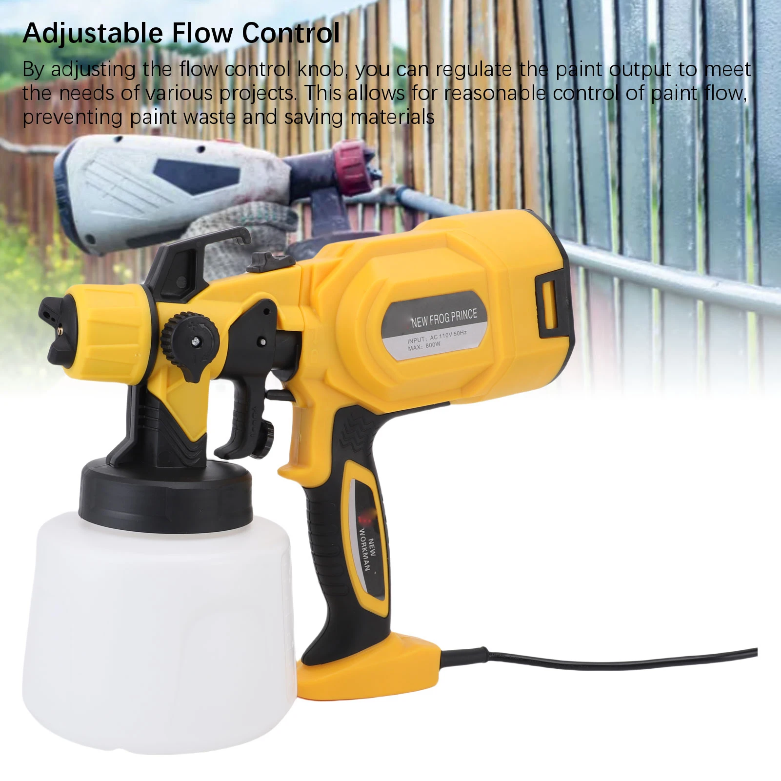 

Пистолет-распылитель высокого давления, электрический распылитель краски, мощный двигатель, сопло 0,8/1,8/2,5 мм, емкость кастрюли 1400 мл для мебельной стен, двери