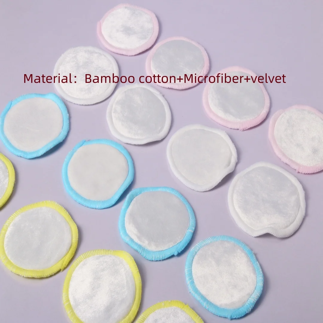 10 قطعة قابلة لإعادة الاستخدام الخيزران القطن مزيل ماكياج منصات قابل للغسل جولات التطهير الوجه القطن يشكلون إزالة منصات أداة