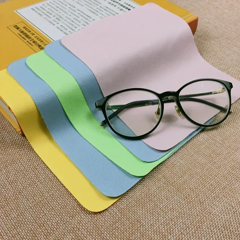 10pcs Reusable Anti-Fog Wipe Lens Glasses Cleaning Cloth Scouring Pad Soft Cloth Wash Towel Napkin Glasses Wipe for Phone Screen