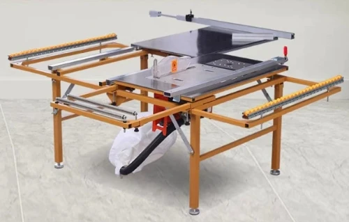 Small Mini Folding Double Blade Sliding Table Saw Woodworking Machine Combined Planer Table Saw Wood Cutting Saw Machine