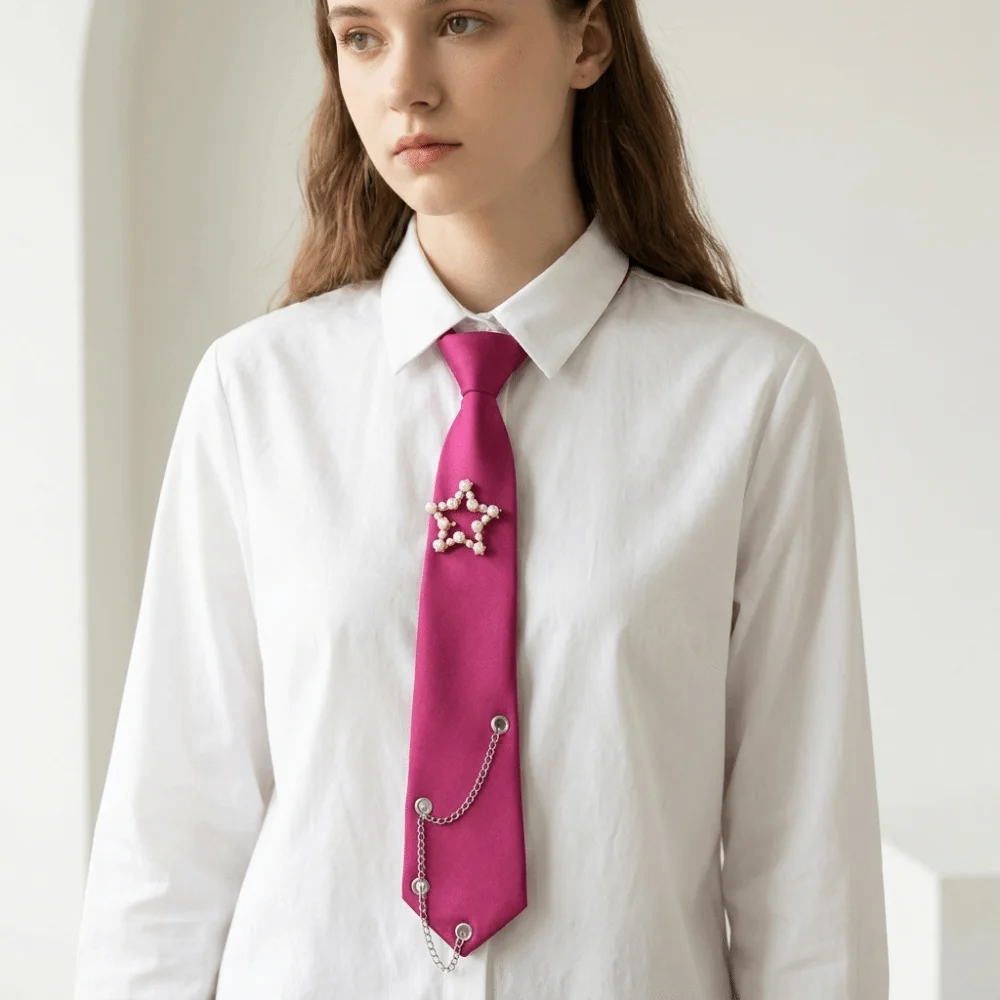 Fashion Korean Style Star Tie Choker Tassels Long Necktie Necklace Academic Style Shirt Tie JK Uniform Decoration