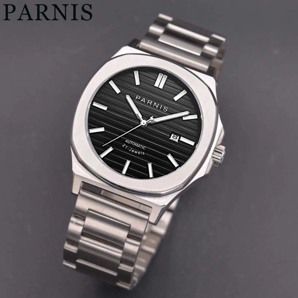 

Parnis 42mm Sapphire Crystal Miyota 8215 Automatic Men Mechanical Watch Luminous Mark 316L Stainless Steel