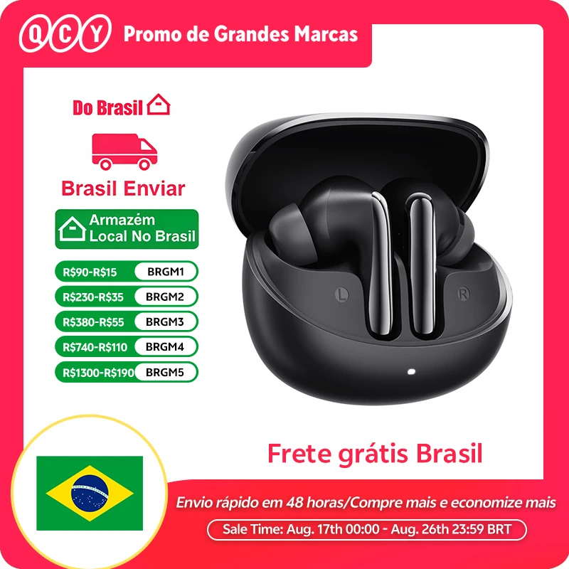 Fones de Ouvido Sem Fio QCY HT19 MeloBuds N60 com ANC de 56dB, Fones Adaptativos em Tempo Real, Bluetooth 6.0, Hi-Res LDAC, Detecção Intra-auricular