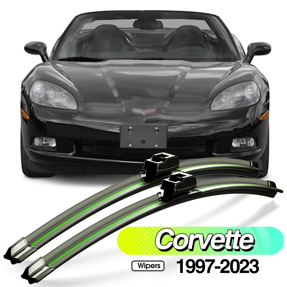 For Chevrolet Corvette C5 C6 C7 C8 1997-2023 2pcs Front Windshield Wiper Blades Windscreen Window Accessories 2010 2016 2021