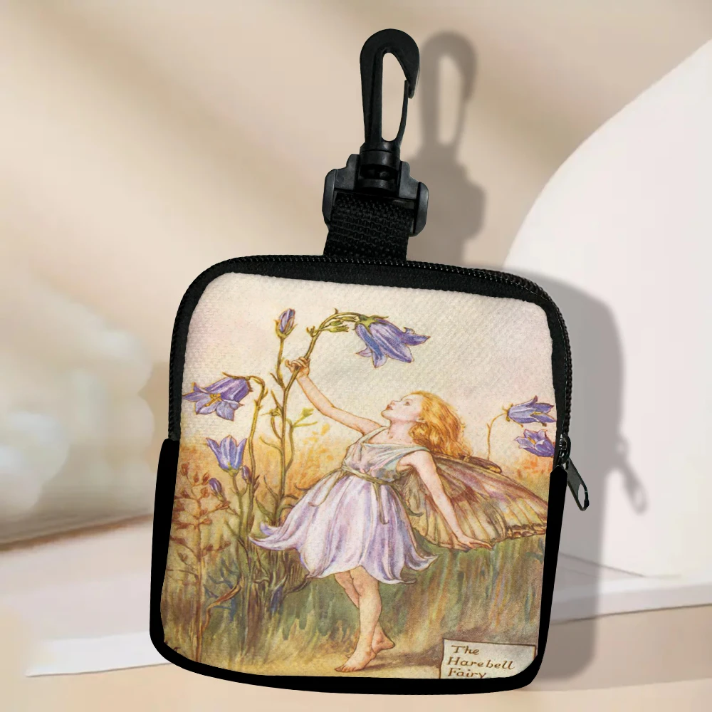 

Retro Fairy Mini Multifunction Rectangular Wallet Zipper Coin Purse Space Saving Travel Pouch Students 7.2