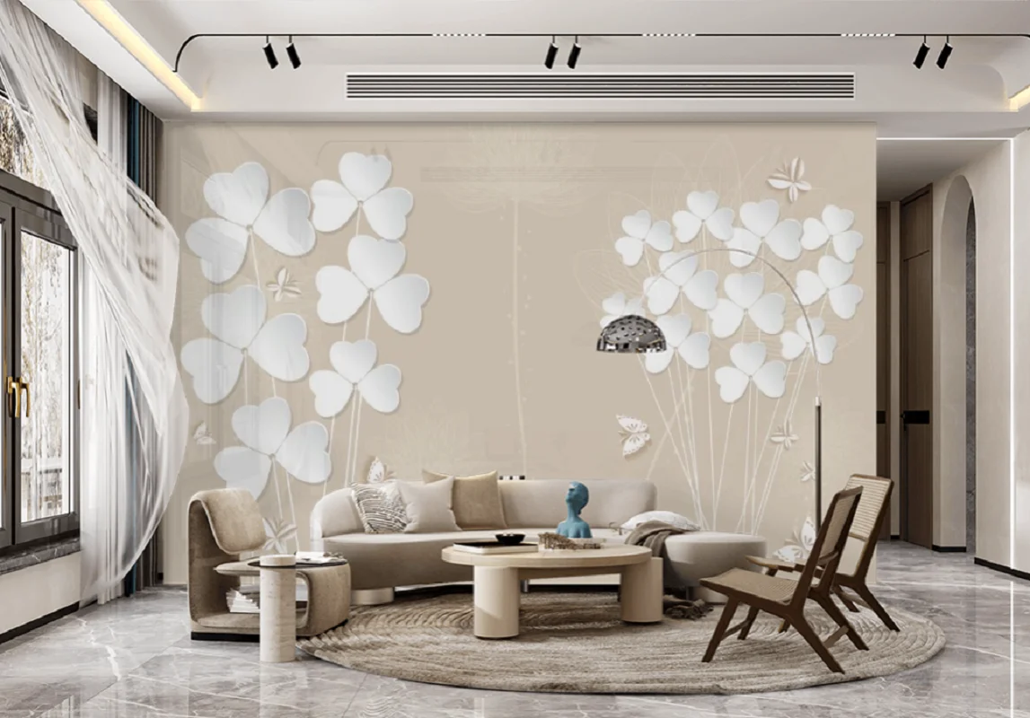 

Customized 3D Mural Flower Butterfly Background Wall