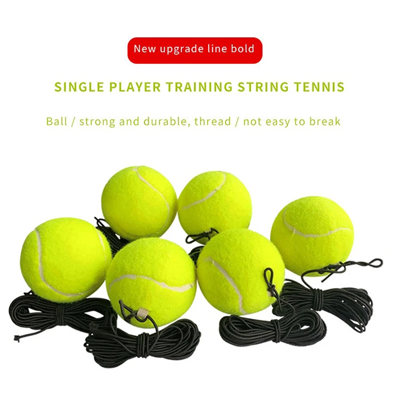 Tennis Base Rope Training Equipment, High Bounce durável Tennis Sparring equipamentos, Self-Endurance Rebounder, 1 2 5Pcs