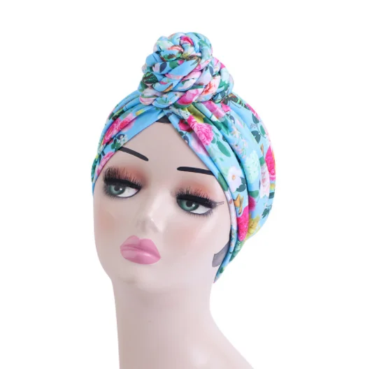 Trançado Top Nó Turbante para As Mulheres, Envoltório Árabe, Pronto para Vestir, Hijab, Elástico Cocar Muçulmano, Chemo Cap, Bandana, 5 Peças