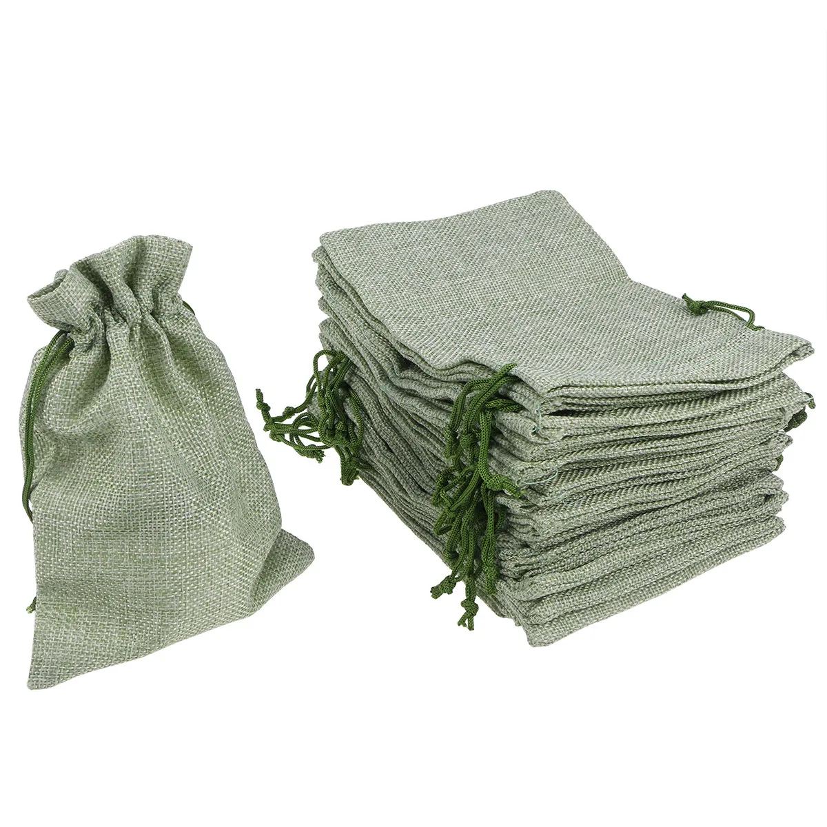 

24Pcs Small Drawstring Burlap Bags Jewelry Storage Pouches for Beads Cosmetics Seeds Candy Wedding Party Favors Travel
