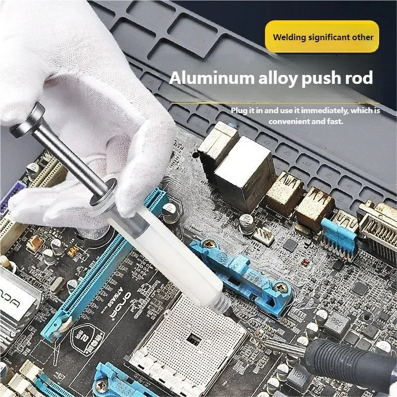 

TE-051 Толкатель из алюминиевого сплава для ремонта мобильных телефонов, паяльная паста, флюс, сварочное масло, усилитель стержня, дозатор, инструмент для припоя