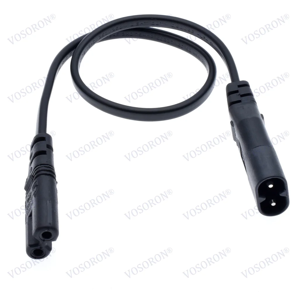 IEC 320 C8 Male Plug to C7 Female Connector AC Power Cord With Switch , Type Figure 8 Power Extension Cable 30cm Switche*