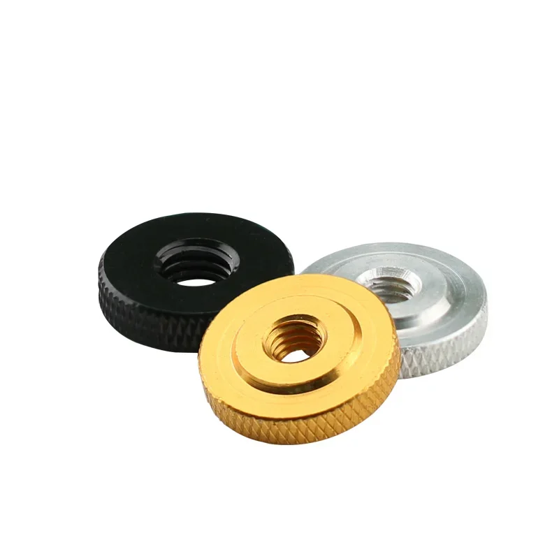 컬러풀 소형 스텝 널링 핸드 너트, 알루미늄 합금 양극산화 얇은 너트, M3, M4, M5, M6, M8, M10, 1 개, 2 개