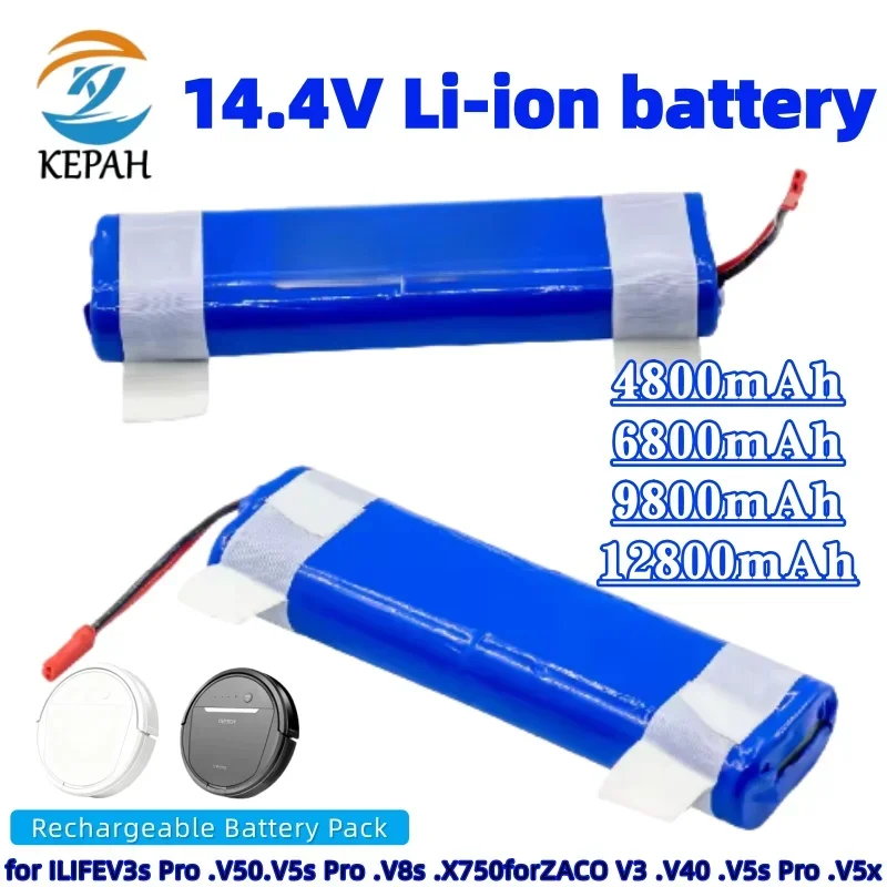

14.8V 14.4V 4800-12800mAh Rechargeable Battery｜18650b4-4s1p-AGX-2 Robot Vacuum Cleaner