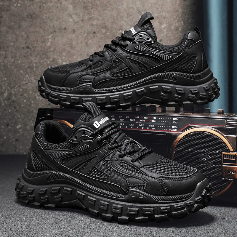 

Spring Summer New Breathable Mesh Shoes for Men Fashion Black Casual Sneakers Man Antiskid Abrasion Resistant Work Shoes Mle