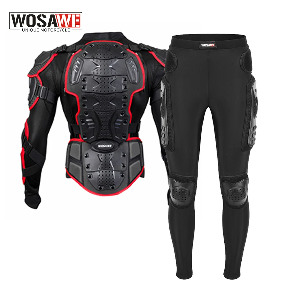 

WOSAWE Motorcycle Jackets Men Full Body Armor Protection Jacket Motocross Enduro Racing Pants Moto Protective Equipment Clothes