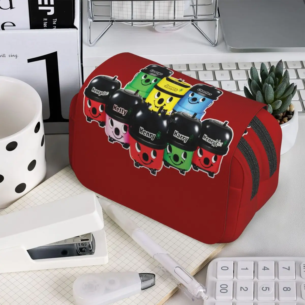 

Пенал для карандашей Henry Hoover And Friends, подарок для мальчиков и девочек, коробка для ручек, сумка для канцелярских принадлежностей, сумка-держатель для ручек