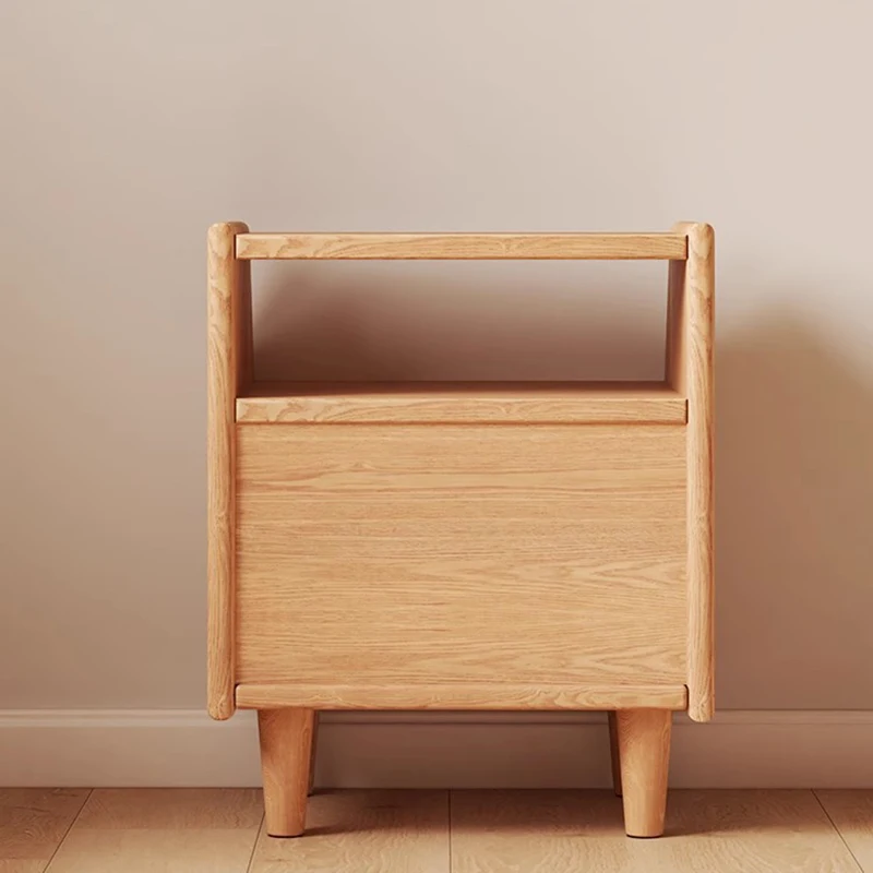 

Wood Bedroom Bedside Table Mobile Cabinets Drawers Luxury Storage Organizer Nightstand Decor Mesitas De Noche Home Furniture