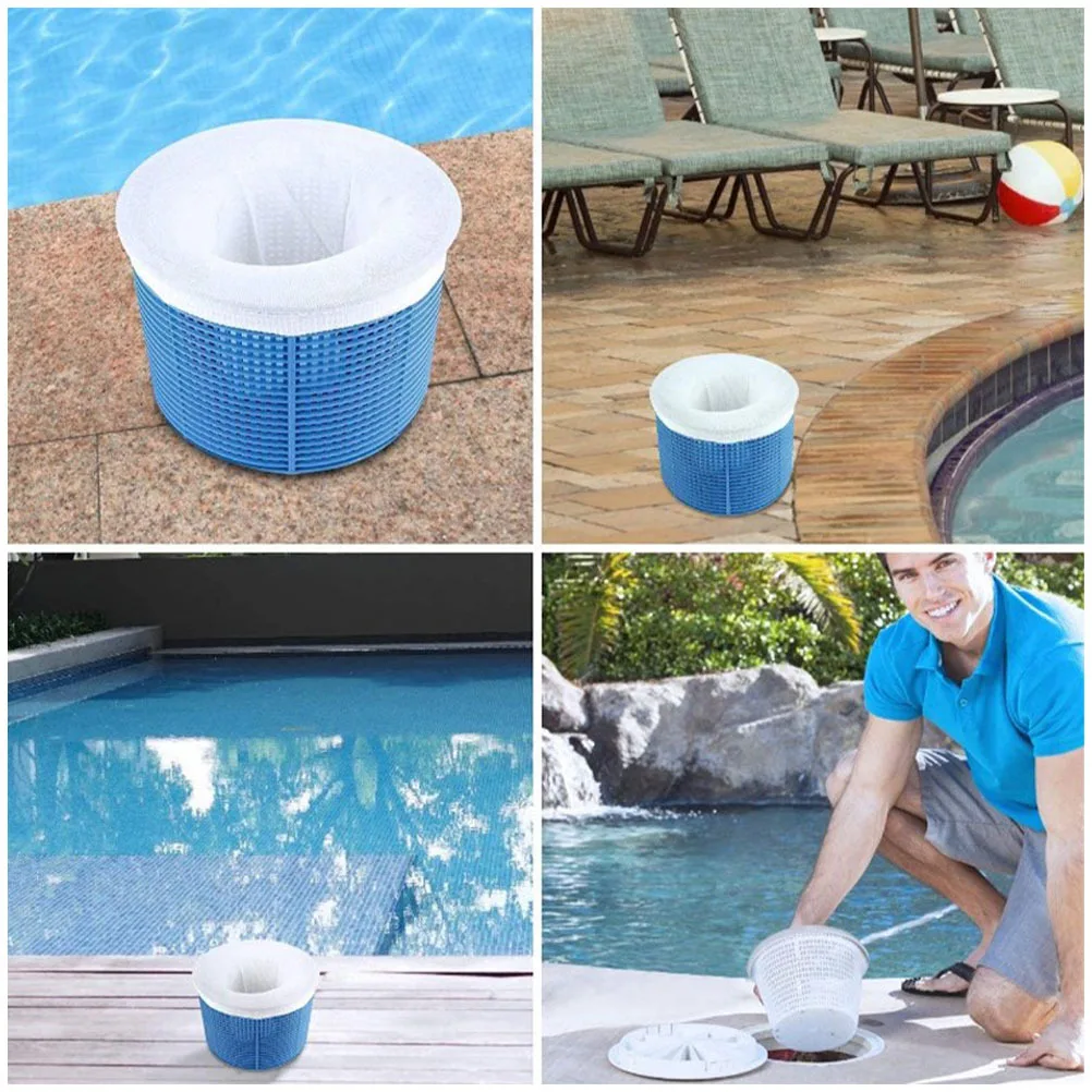 

10pcs Filter Socks For Skimmer Basket Fine Mesh Swimming Pool Filtration Cleaner Tool Reusable Pool Accessories